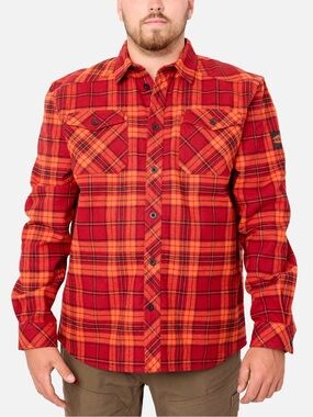 Brunt Flannel Shirt - Orange Plaid